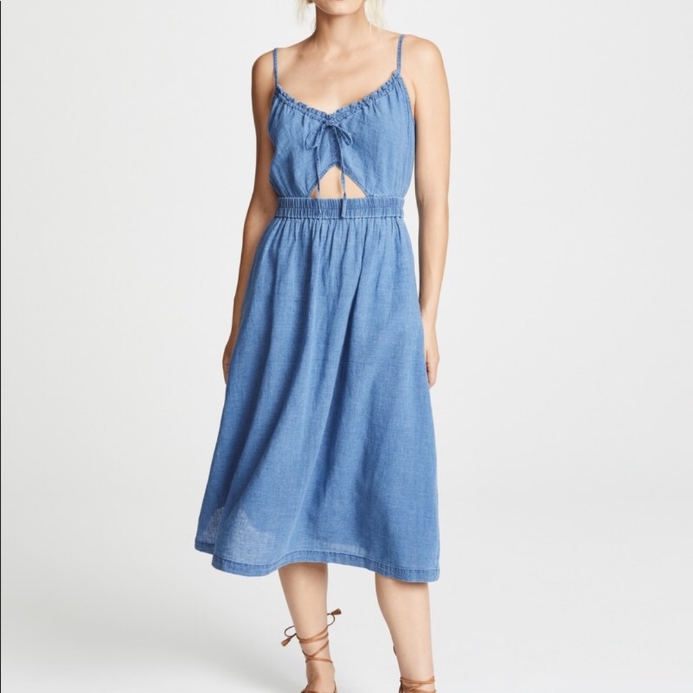 Madewell Indigo Cutout Cami Dress